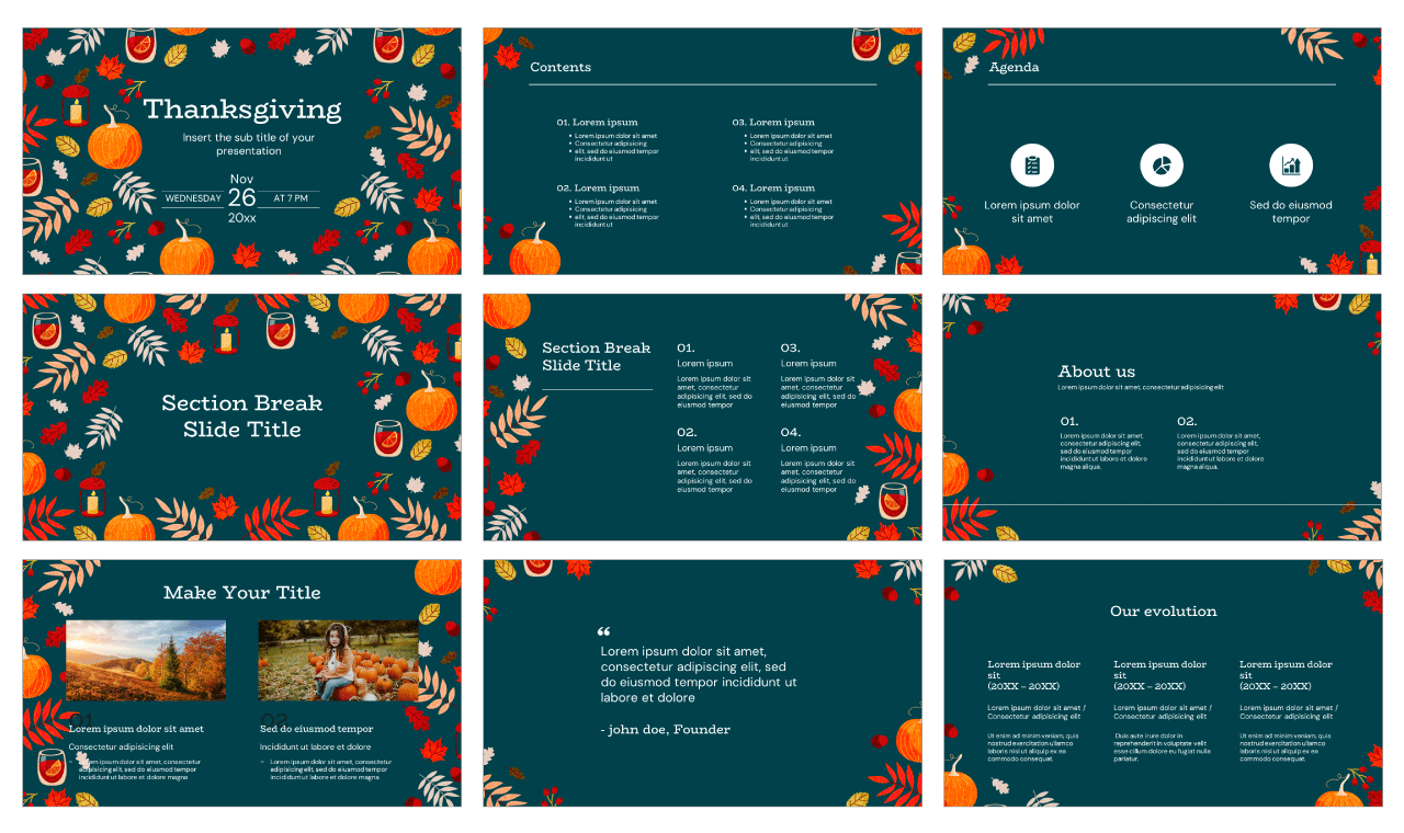 Thanksgiving Day Google Slides Themes PowerPoint Templates