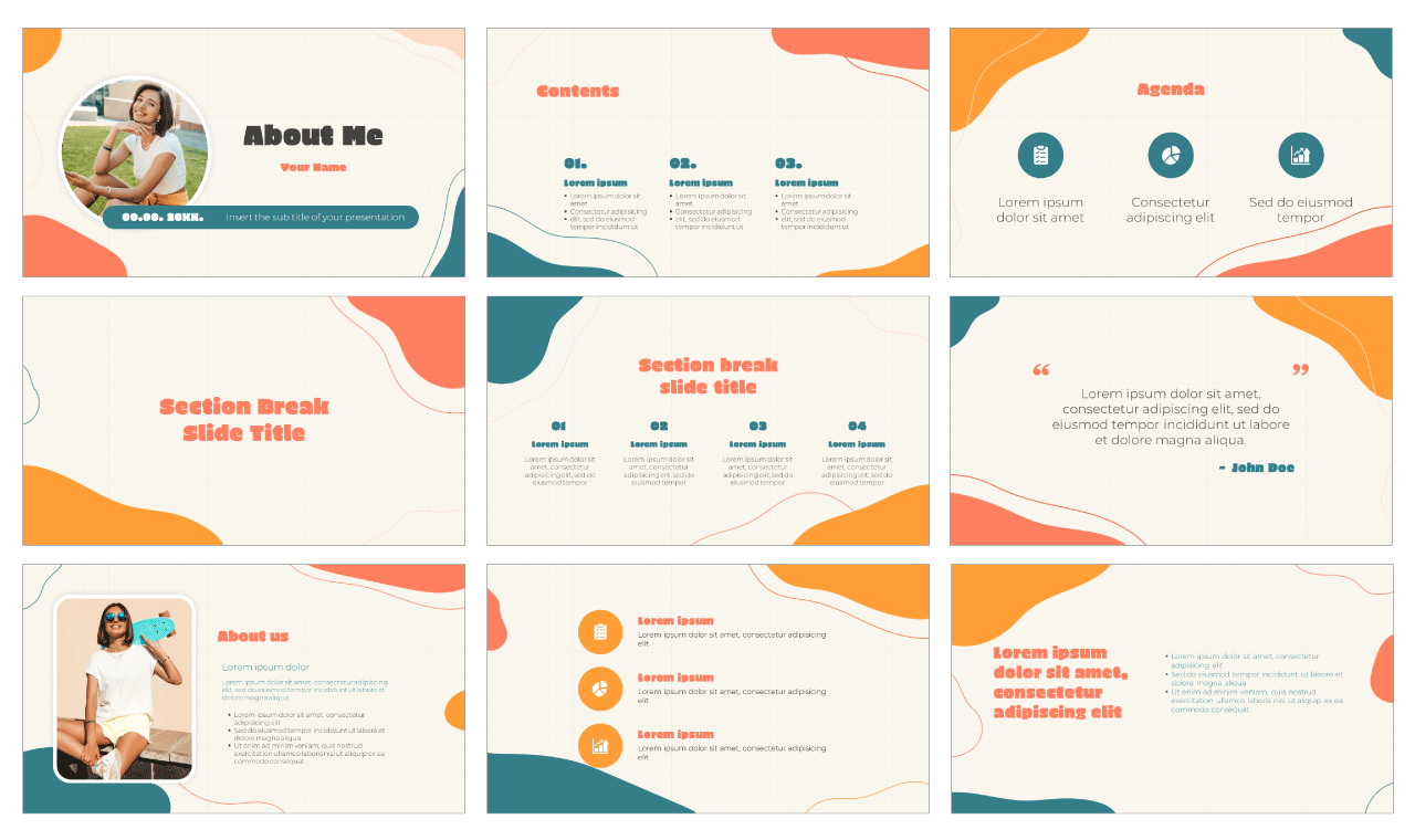 About Me Google Slides Themes PowerPoint Templates