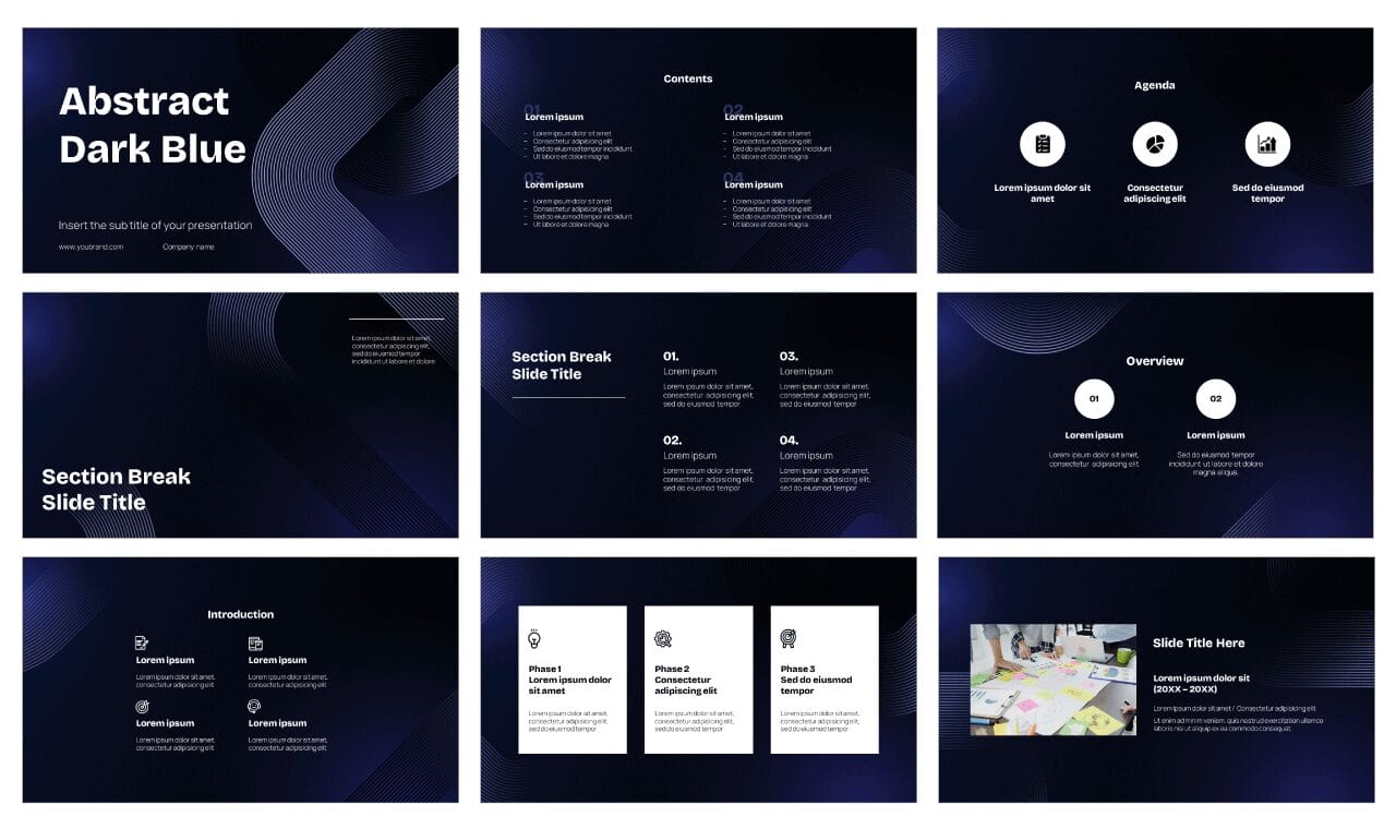 Abstract Business Free Google Slides Themes PowerPoint Templates
