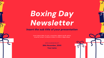 Boxing Day Newsletter Google Slides Theme PowerPoint Template