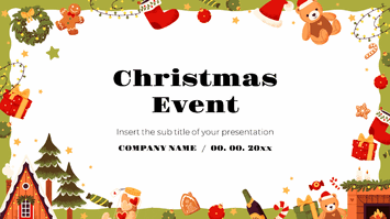 Christmas Event Free Google Slides Theme PowerPoint Templates