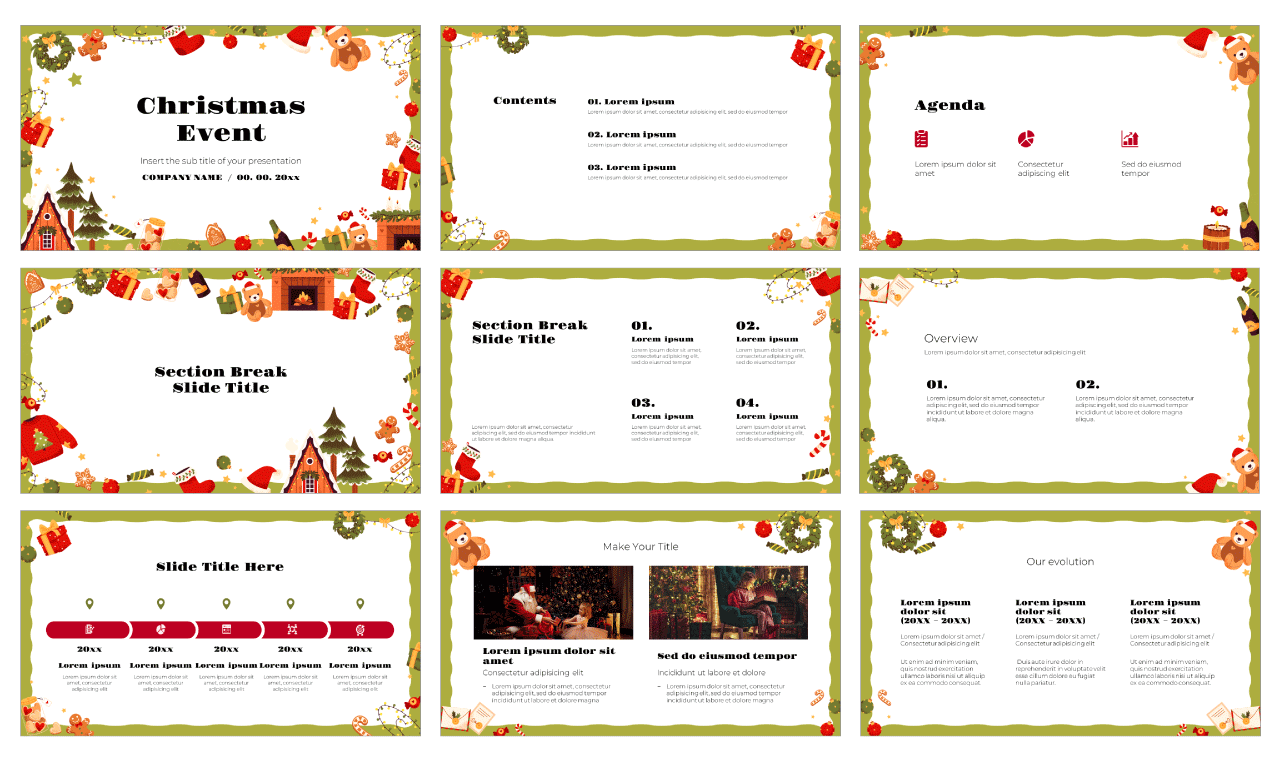 Christmas Event Google Slides Themes PowerPoint Templates