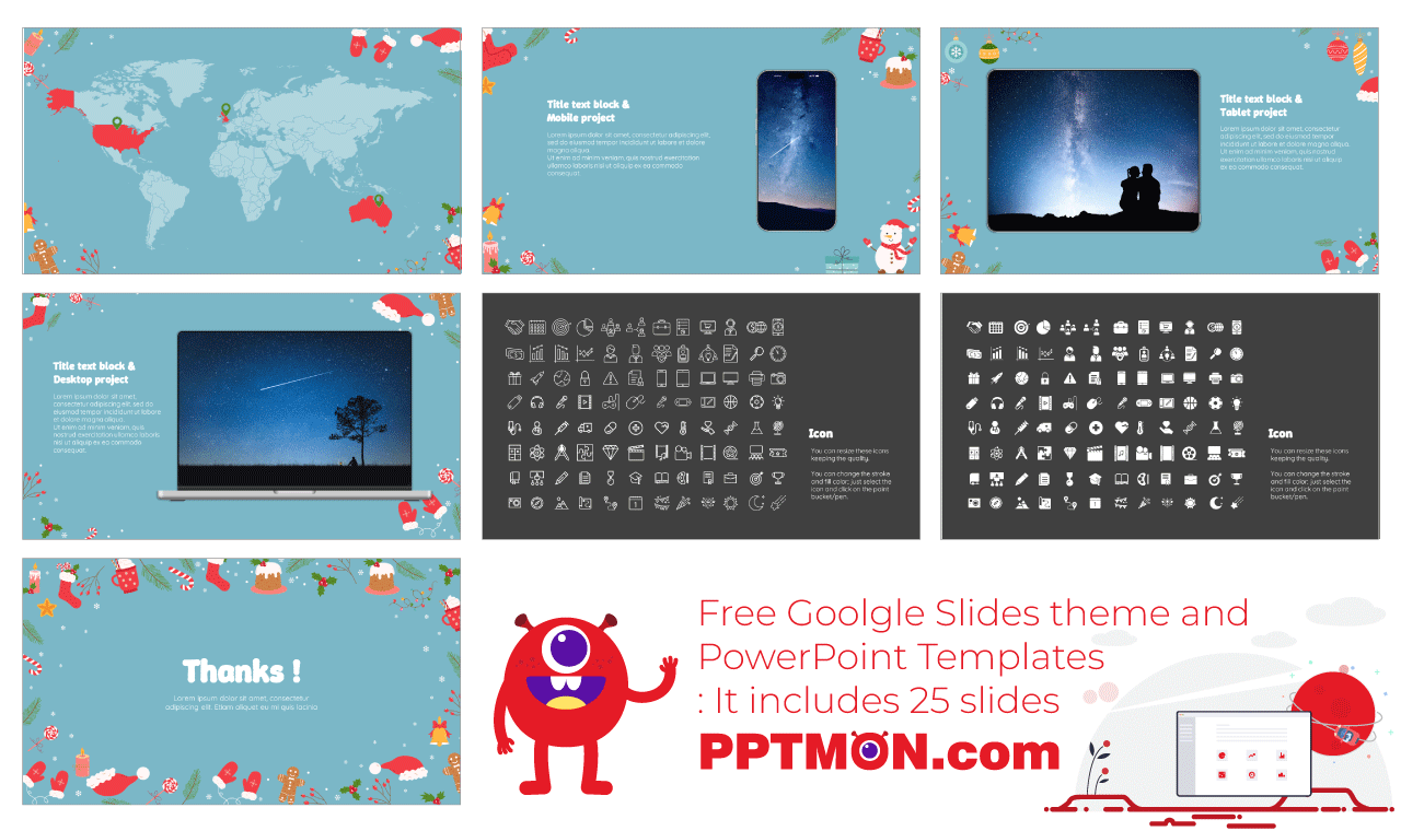 Christmas Gift Free Google Slides Themes PowerPoint Templates
