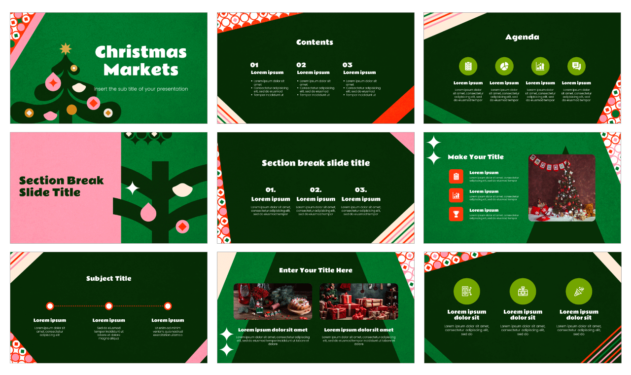 Christmas Markets Google Slides Themes PowerPoint Templates