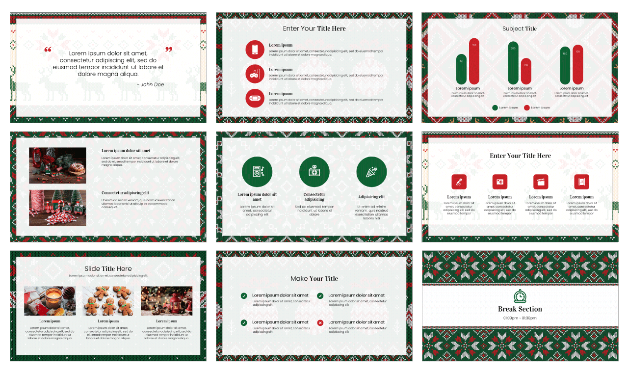 Christmas Pattern Free Google Slides Themes PowerPoint Templates