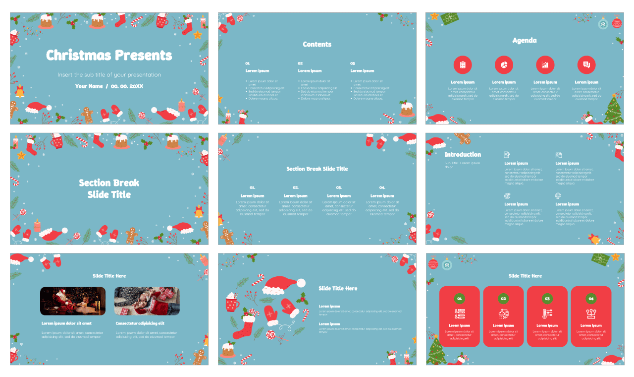 Christmas Presents Google Slides Themes PowerPoint Templates