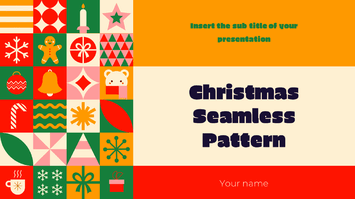 Christmas Seamless Pattern Google Slides PowerPoint Templates