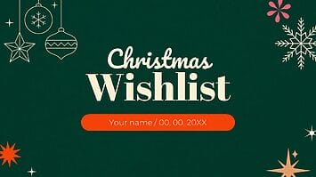Christmas Wishlist Google Slides Themes PowerPoint Templates