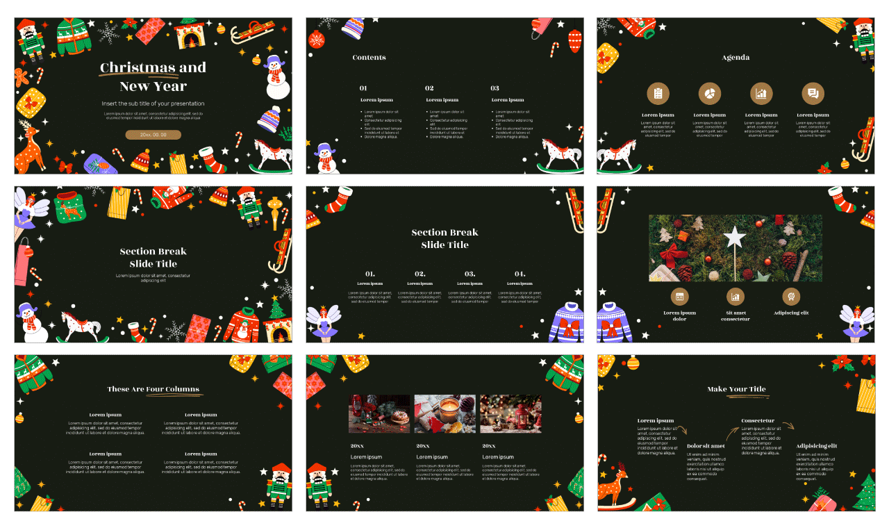 Christmas and Happy New Year Free Google Slides Themes PowerPoint Templates