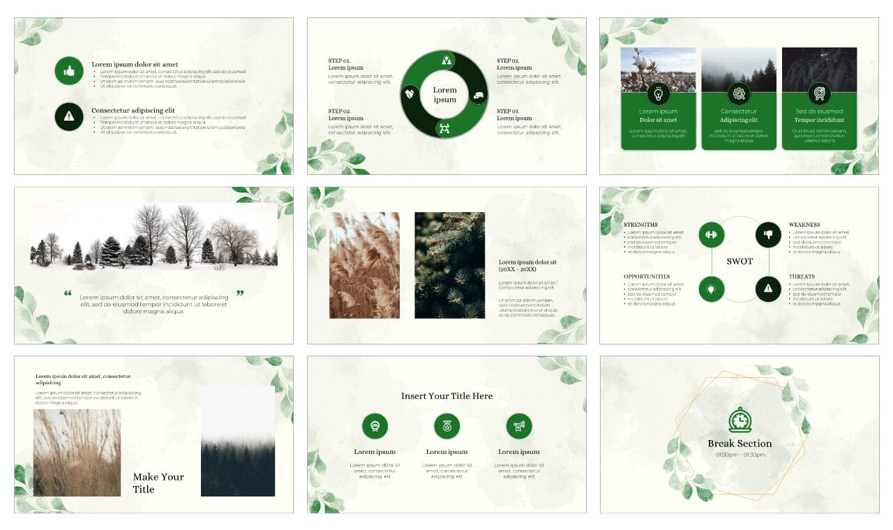 Elegant Eucalyptus Free Google Slides Themes PowerPoint Templates