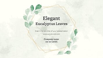 Elegant Eucalyptus Leaves Google Slides PowerPoint Templates