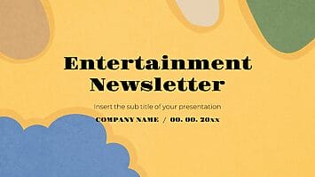 Entertainment Newsletter Presentation Templates
