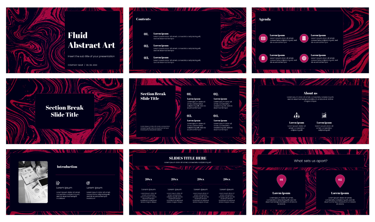Fluid Abstract Free Google Slides Themes PowerPoint Templates