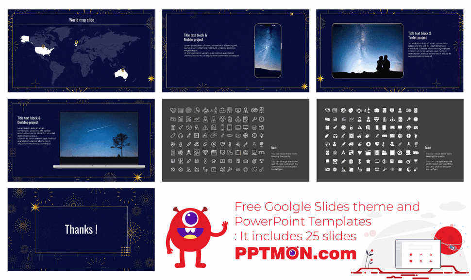 Happy New Year 2026 Google Slides Theme PowerPoint Template