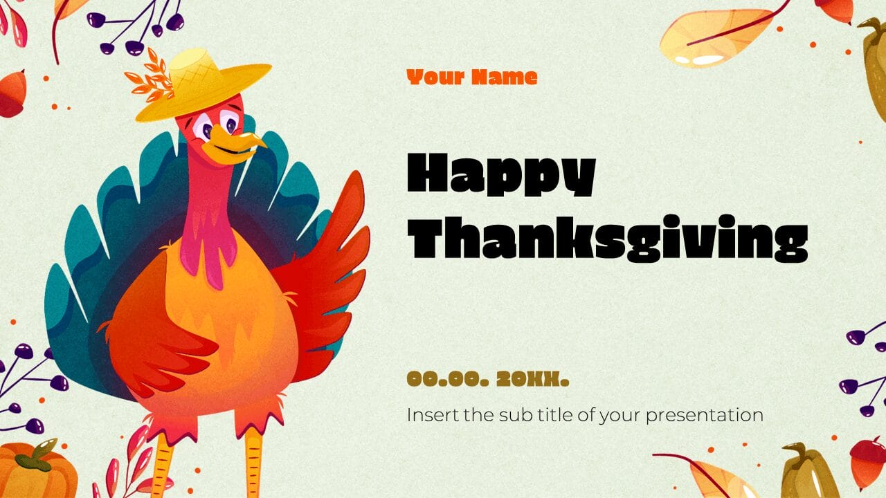 Happy Thanksgiving Free Presentation Template - Google Slides