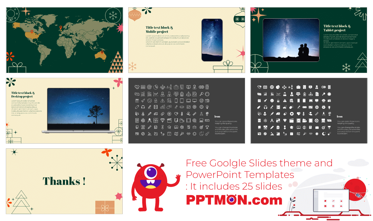 Happy X-mas Google Slides Themes PowerPoint Templates