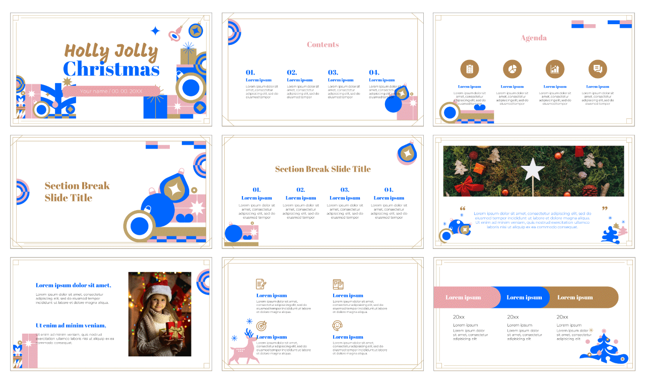 Holly Jolly Google Slides Themes PowerPoint Templates