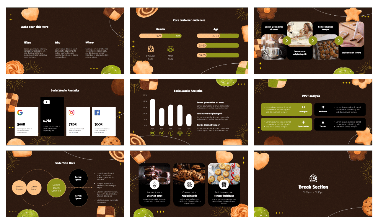 Homemade Cookies Google Slides Theme PowerPoint Template