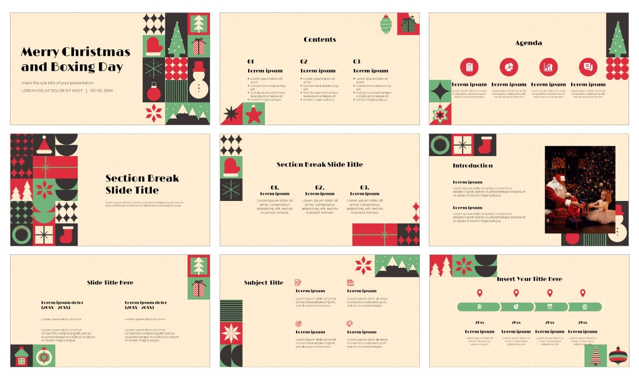 Merry Christmas Boxing Day Free Google Slides Themes PowerPoint Templates
