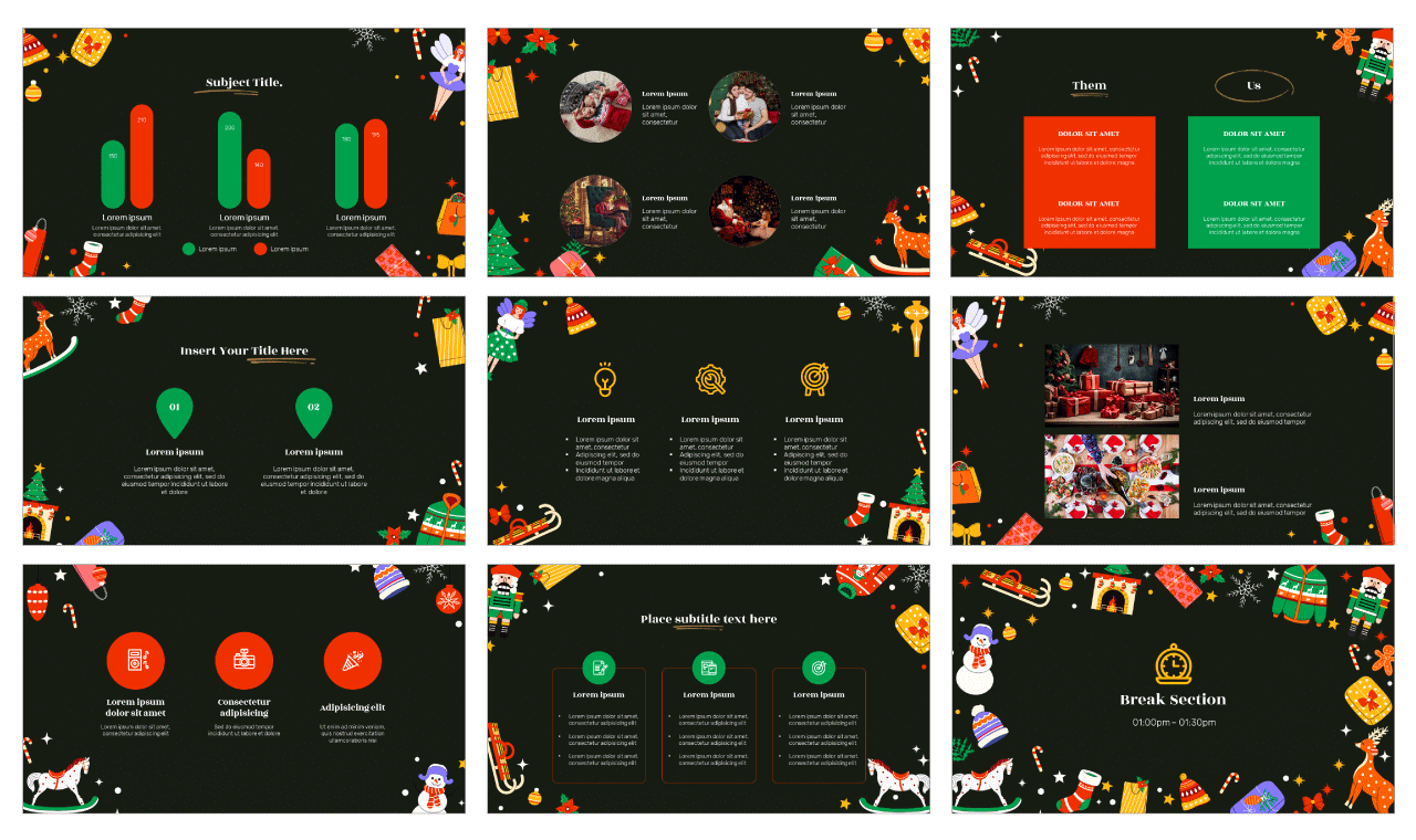 Merry Christmas and New Year Free Google Slides Themes PowerPoint Templates