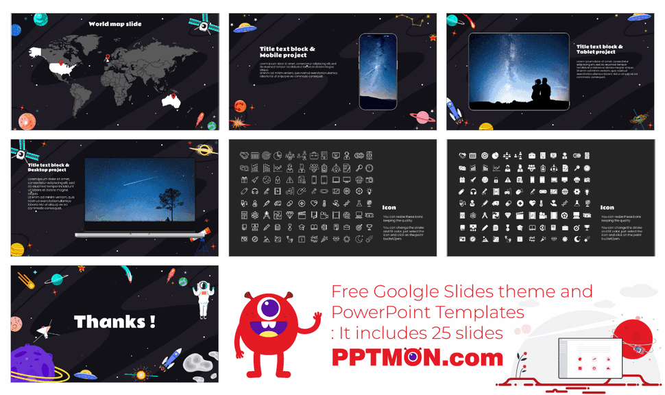 Rocket and Planets Google Slides Themes PowerPoint Templates