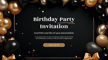 Birthday Party Invitation Free Google Slides PowerPoint Templates