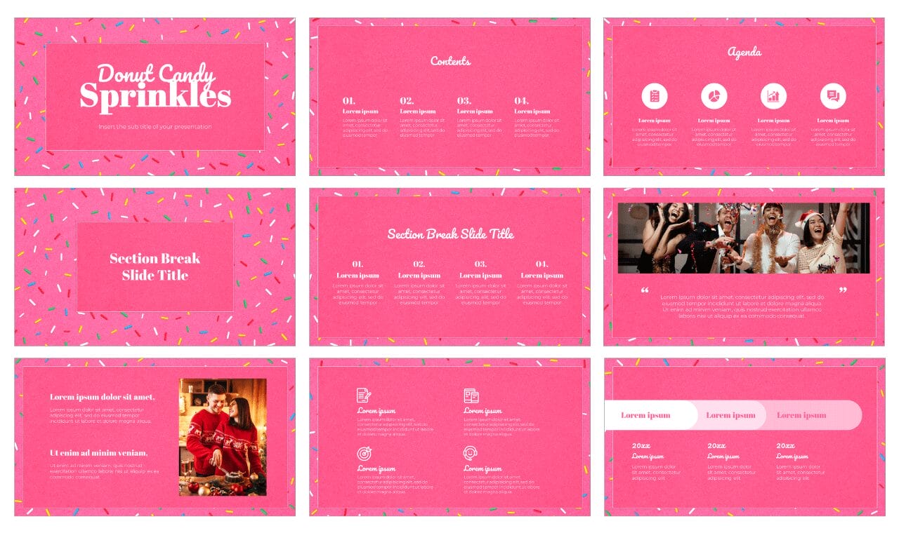 Candy Sprinkles Free Google Slides Themes PowerPoint Templates