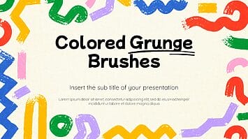 Colored Grunge Brushes Free Google Slides PowerPoint Template