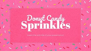 Donut Candy Sprinkles Google Slides Theme PowerPoint Template