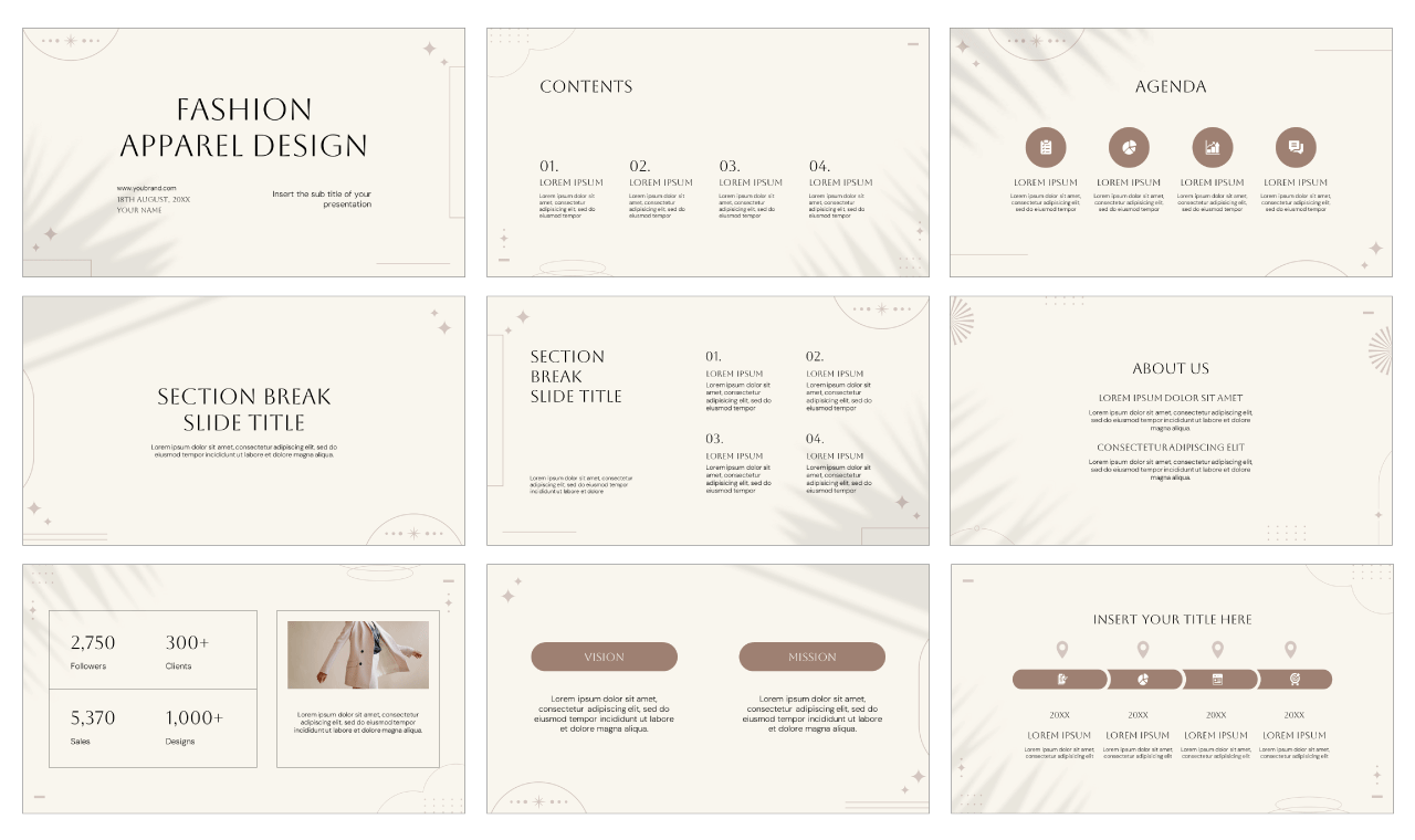 Fashion Apparel Design Google Slides Themes PowerPoint Templates