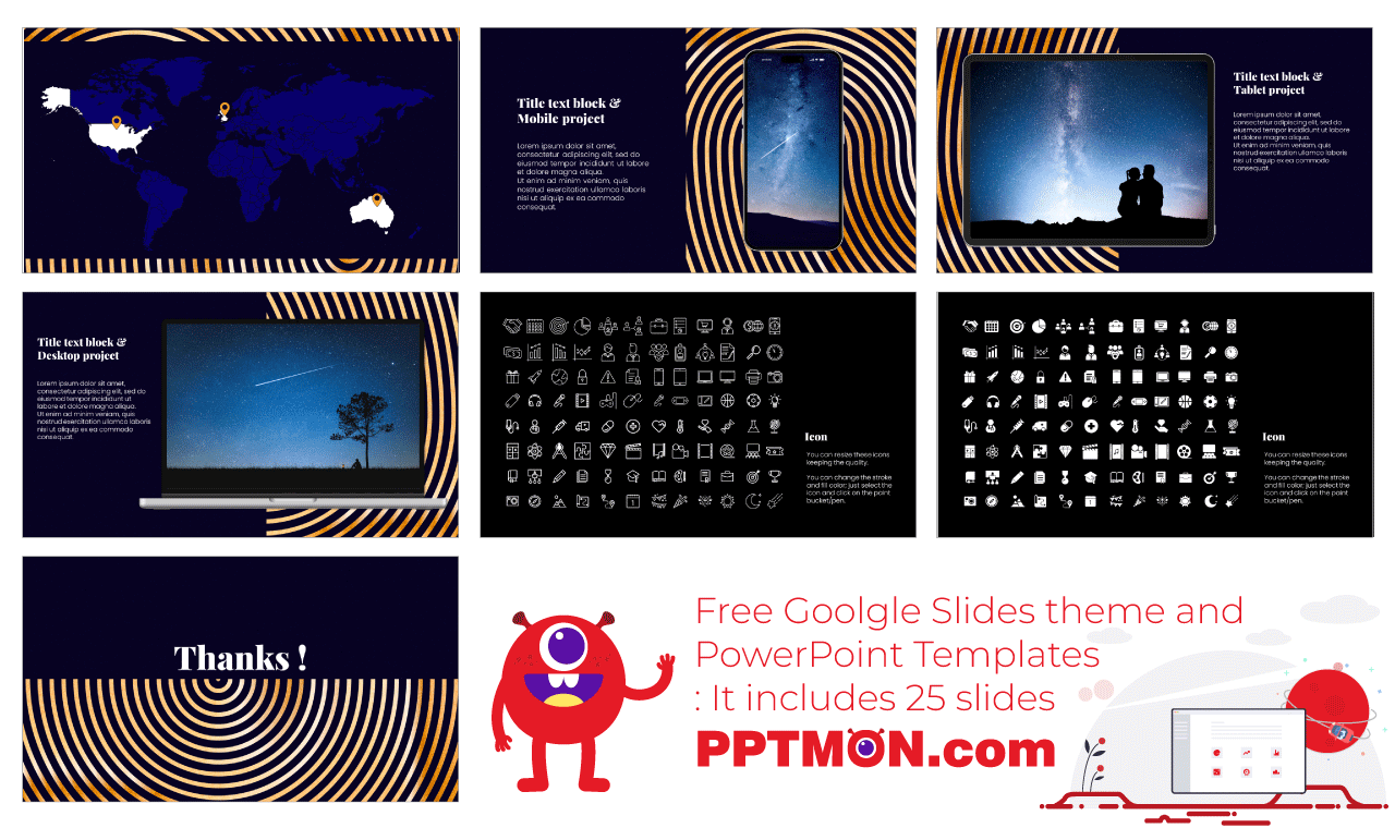 Gold Wave Pattern Google Slides Themes PowerPoint Templates