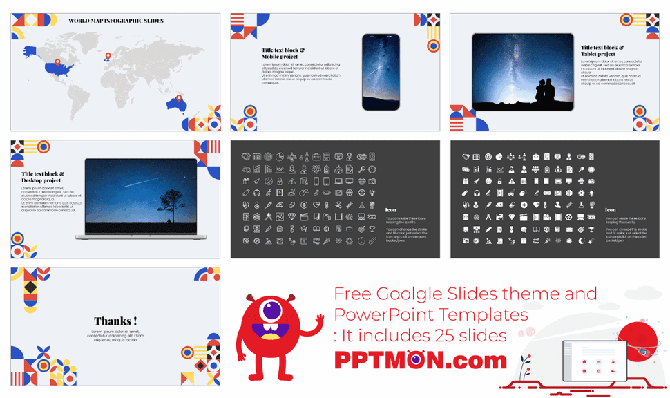 Abstract Colourful Pattern Google Slides PowerPoint Templates