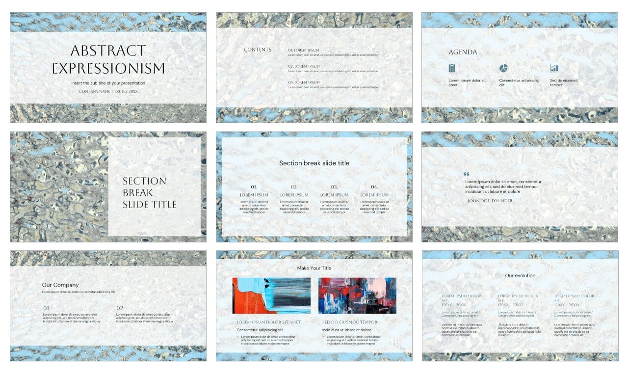 Abstract Expressionism Google Slides Themes PowerPoint Templates