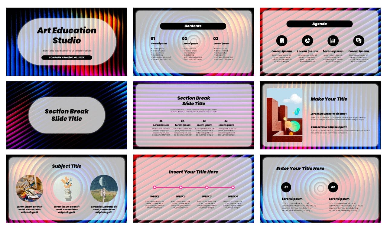 Art Studio Free Google Slides Themes PowerPoint Templates