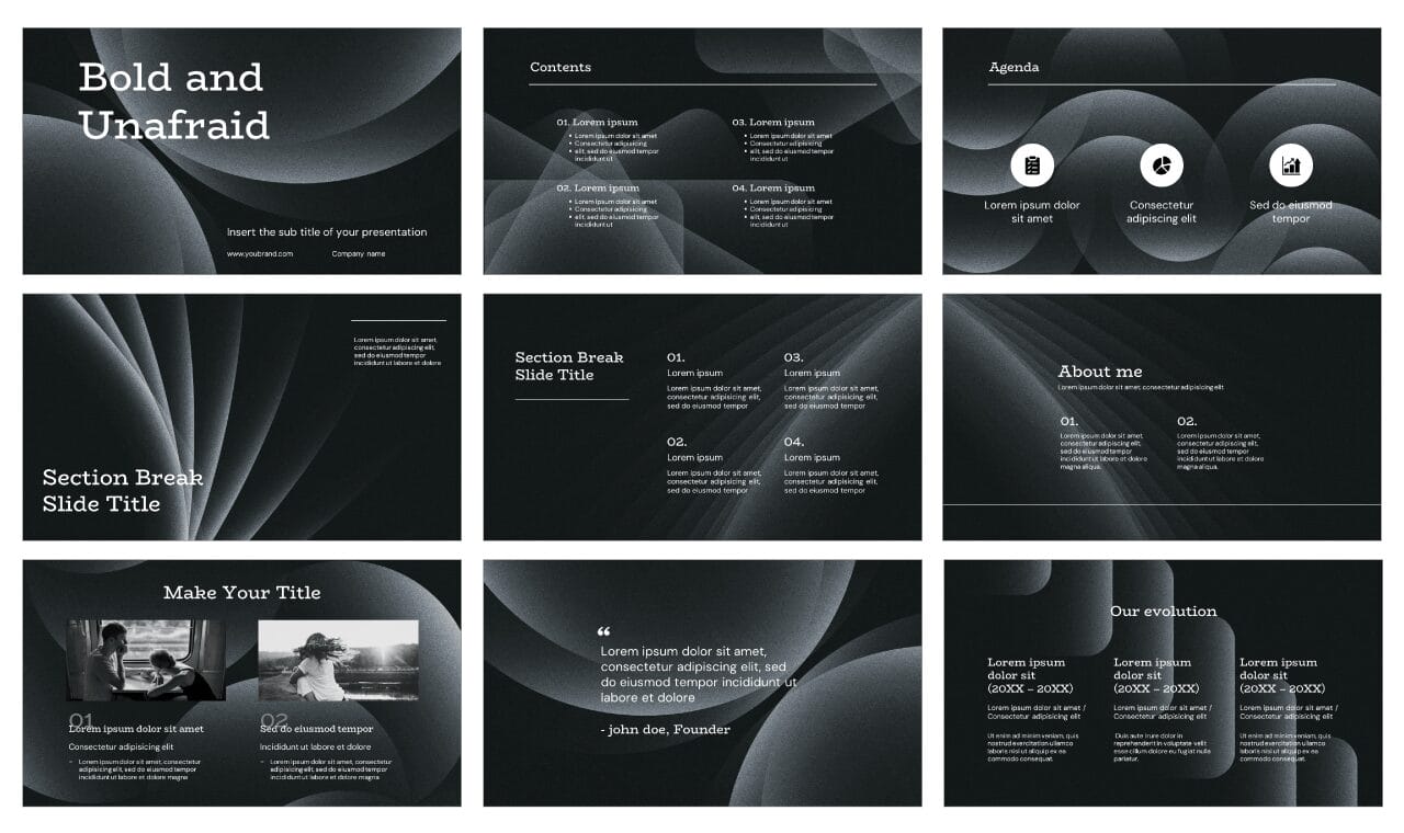 Bold Unafraid Free Google Slide Themes PowerPoint Templates