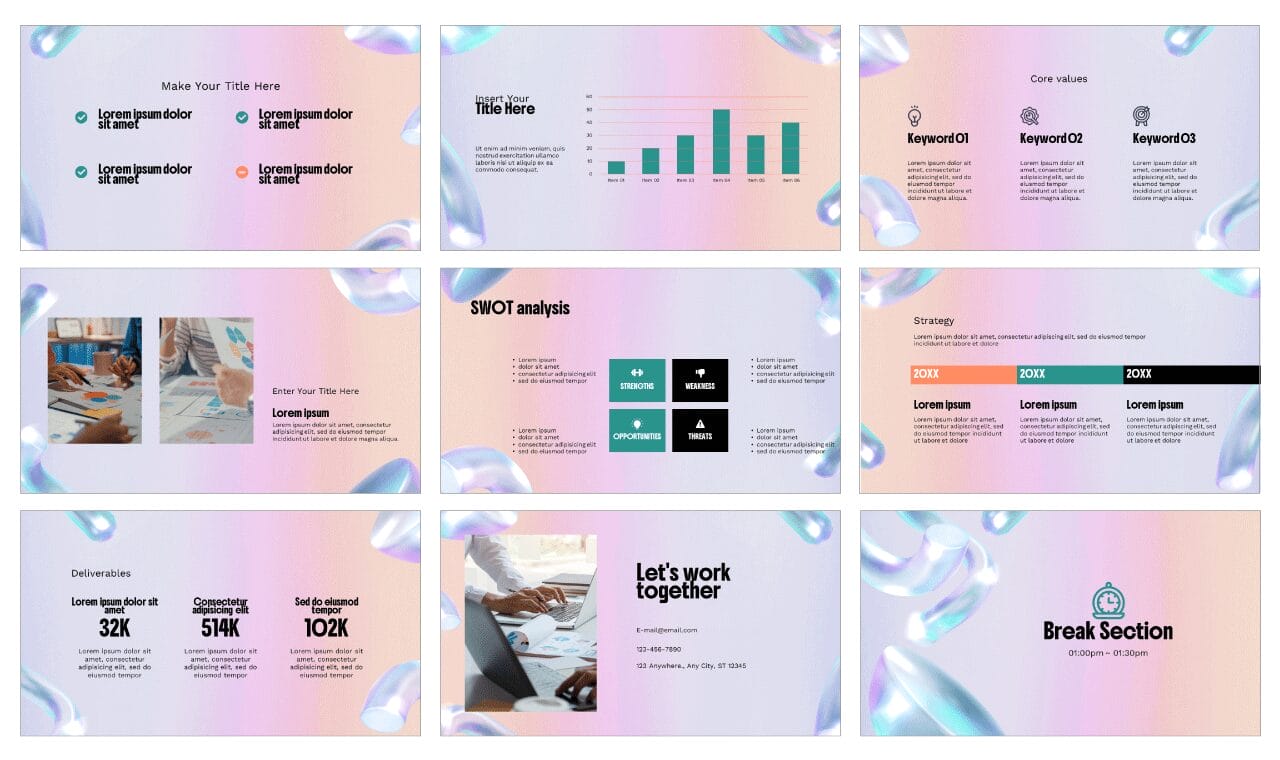 Business Work Flow Google Slides Themes PowerPoint Templates