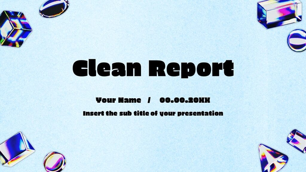 Clean Report - Free Powerpoint templates and Google Slides themes
