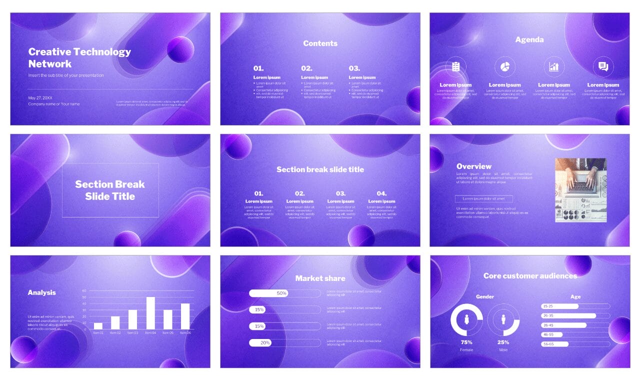 Creative Technology Network Google Slides Themes PowerPoint Templates