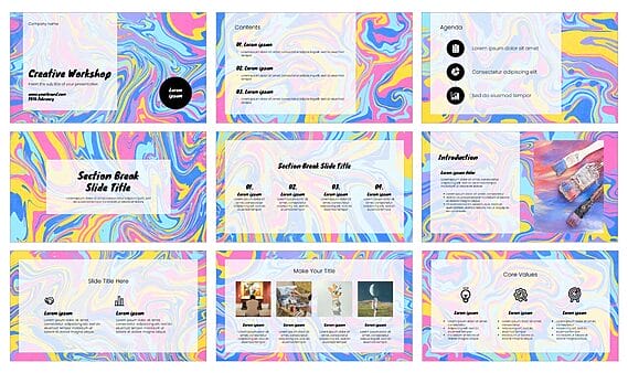 Creative Workshop Presentation Template - Google Slides and PPT
