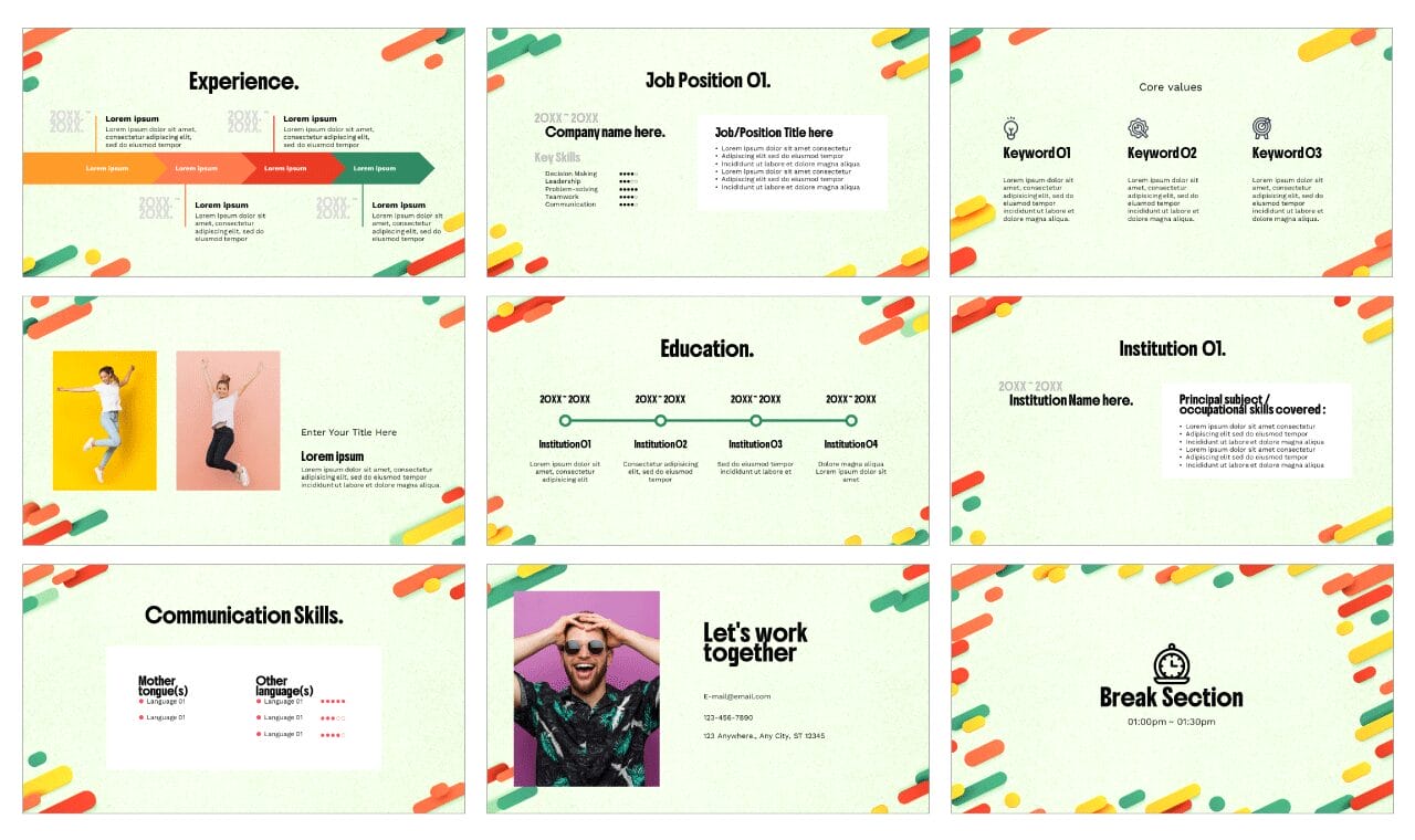 Curriculum Vitae Free Google Slides Themes PowerPoint Templates