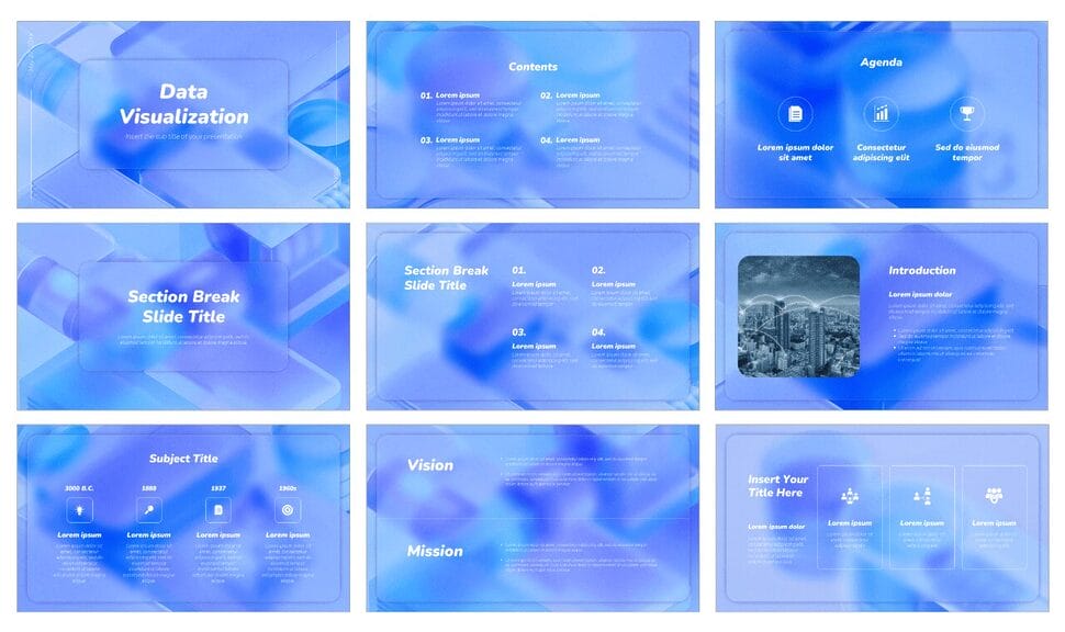 Data Visualization Presentation Template Google Slide PowerPoint
