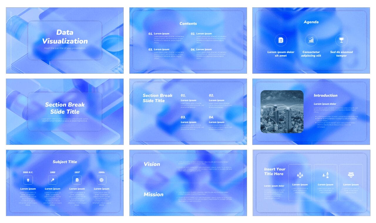 Data Visualization Presentation Template Google Slide PowerPoint