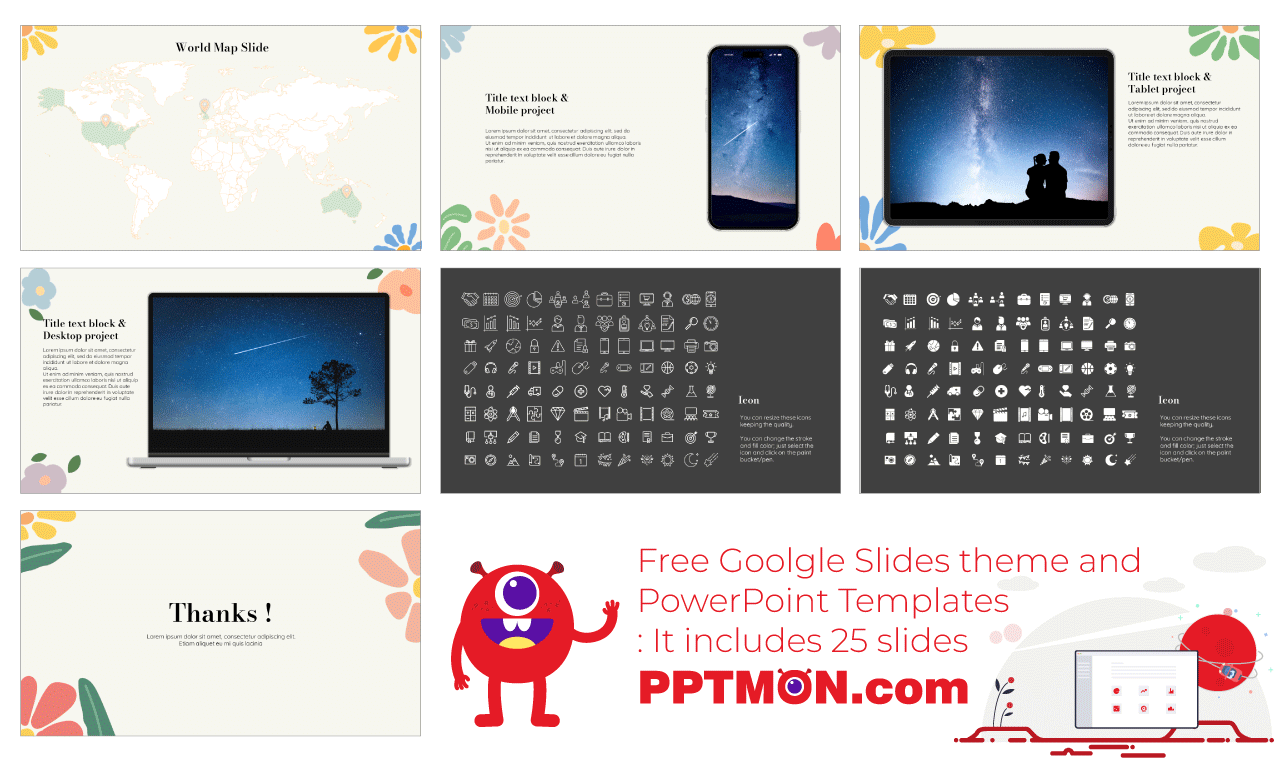 Flower Background Google Slides Themes PowerPoint Templates