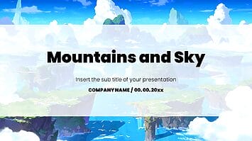 Mountains and Sky Google Slides Themes PowerPoint Templates