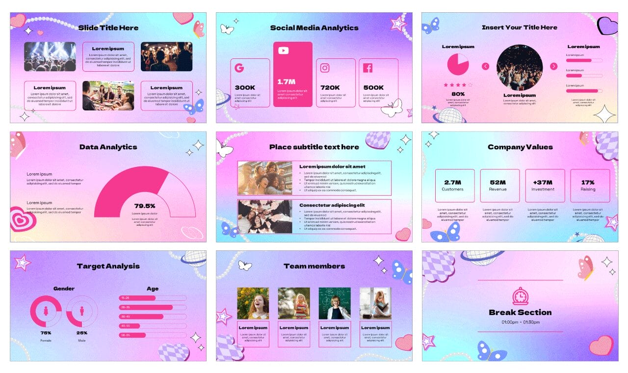 Retro Party Free Google Slides Theme PowerPoint Template