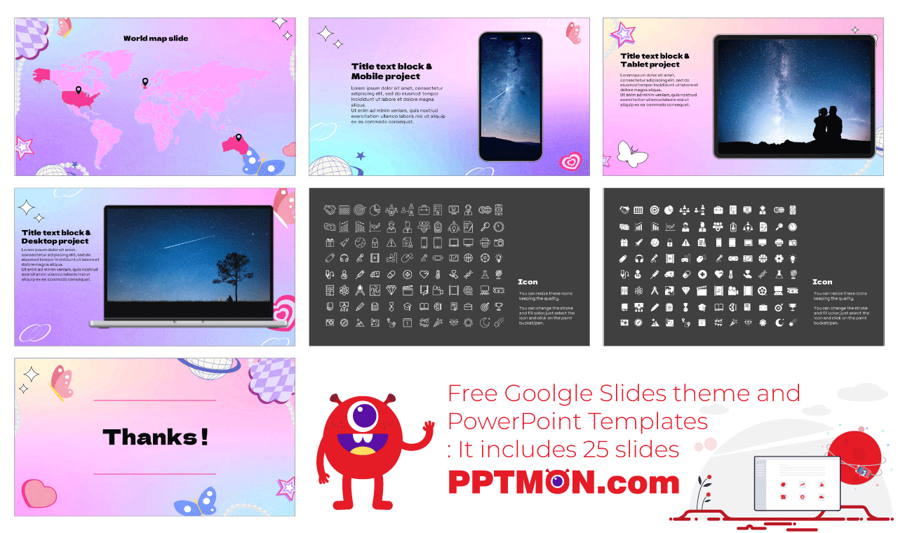Retro Party Google Slides Theme PowerPoint Template