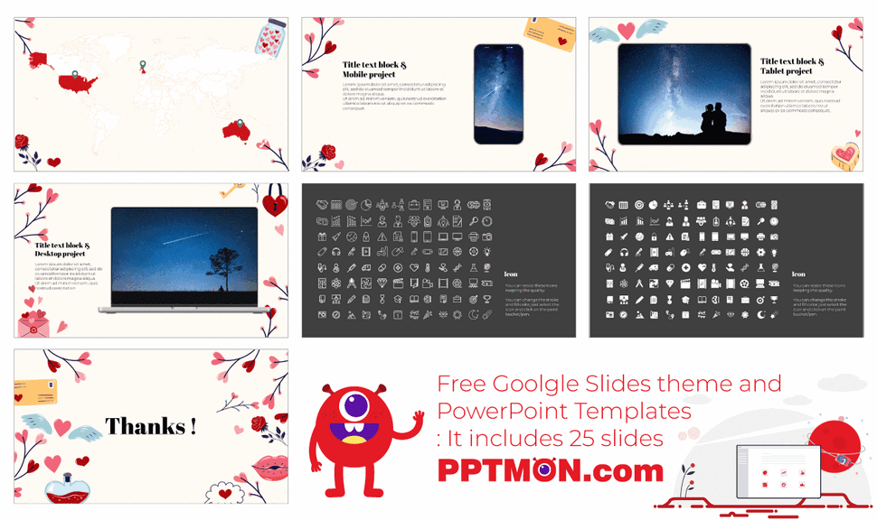 Valentine's Day Gift Ideas Free Google Slides PowerPoint Template