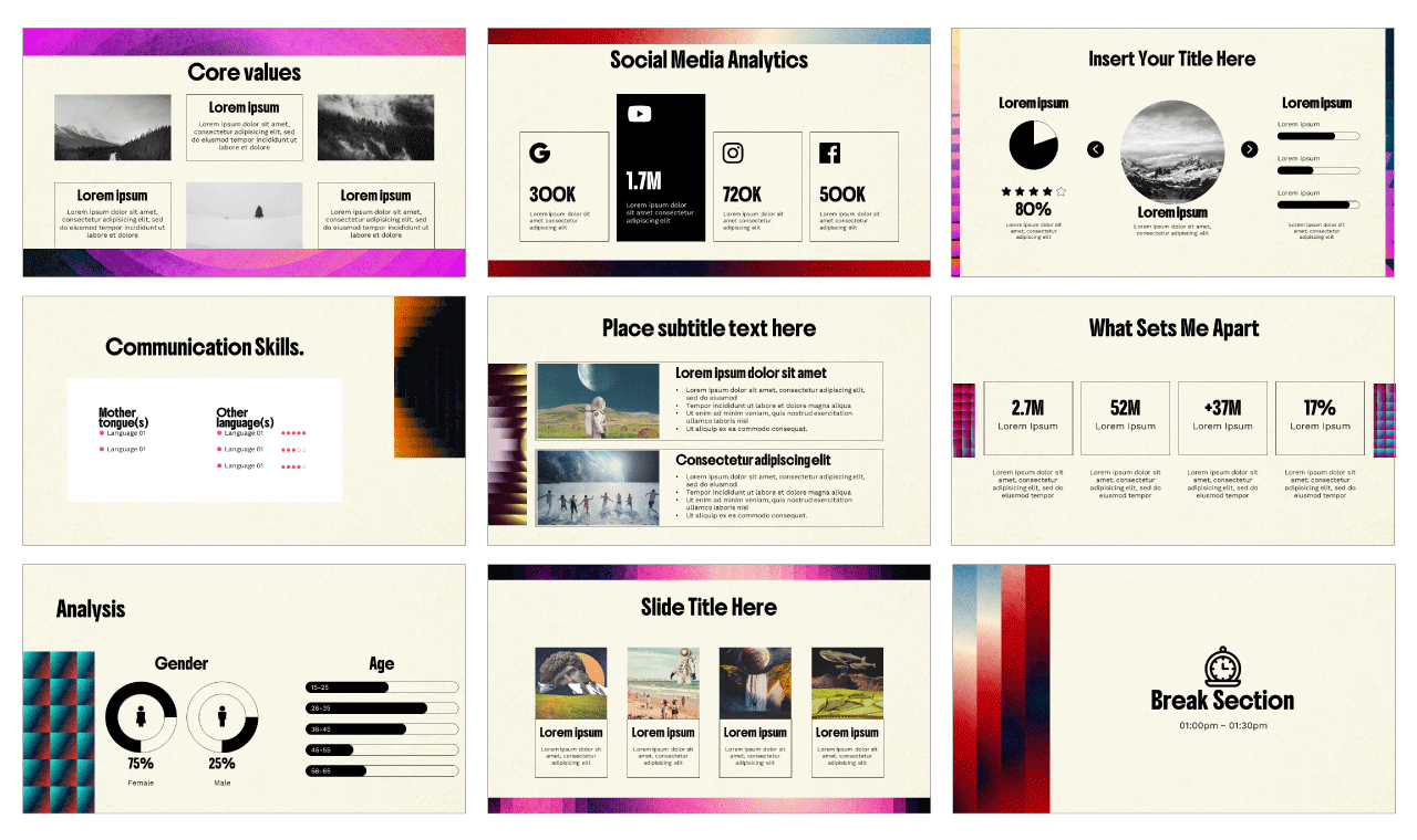 Visual Designer CV Free Google Slides Themes PowerPoint Templates