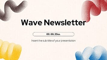 Wave Newsletter Free Google Slides Theme PowerPoint Template
