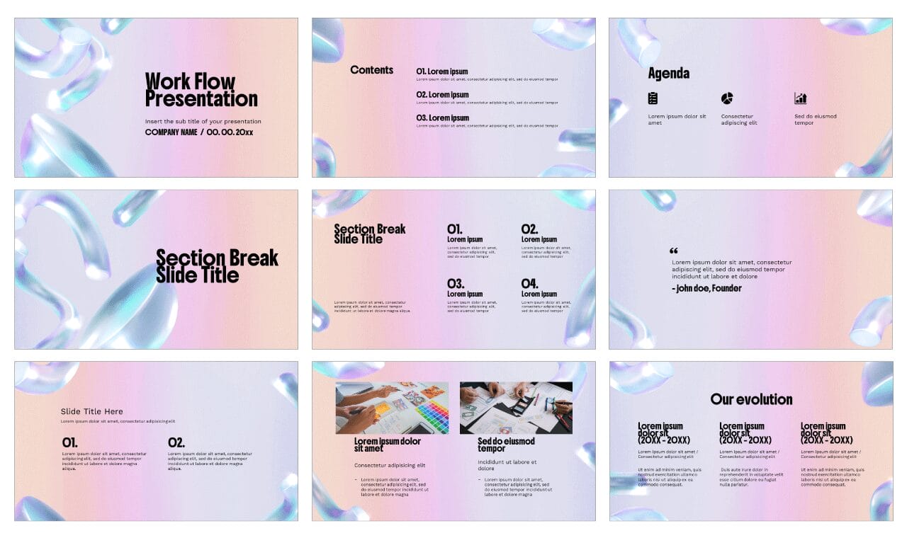 Work Flow Google Slides Themes PowerPoint Templates